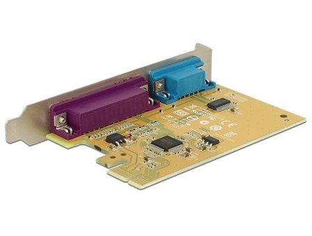 Delock PCI Express Card > 1 x Serial + 1 x Parallel - parallell / seriell adapter - PCIe 2.0 - RS-232 x 1 + IEEE 1284 x 1