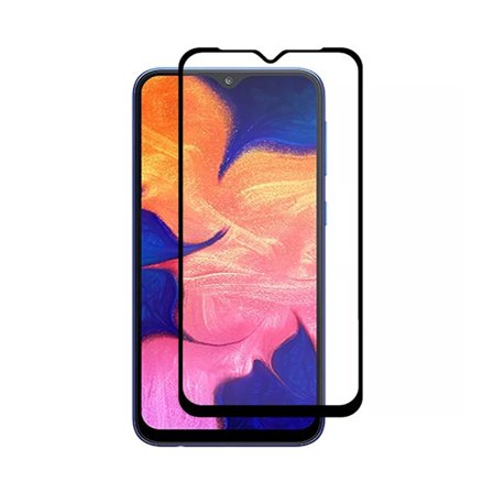 Skärmskydd Samsung A10 - 3D Härdat Glas Svart (miljö)