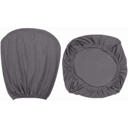 1 set mjuka, stretchiga, tvättbara spandex-stolar och ryggstöd för datorstolar, matstolar, bar (grå)