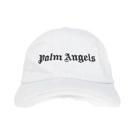 Palm Angels, Cotton baseball cap Wit, Heren, Maat:ONE Size,Katoen