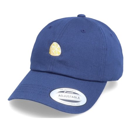 Abducted - Tiny Half Lemon Navy Dad Cap Unconstructed Blue Cap - @ Hatstore