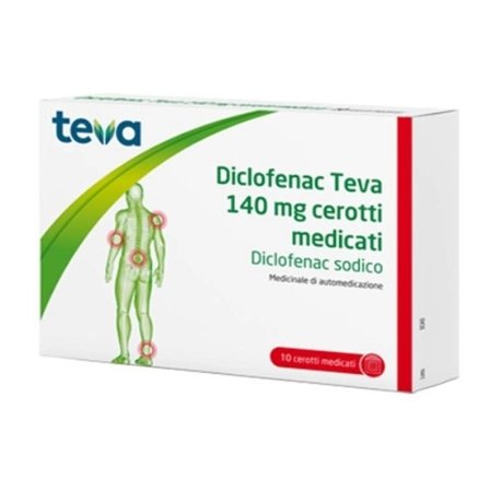 Diclofenac Teva 140mg Cerotti Medicati 10 Pezzi