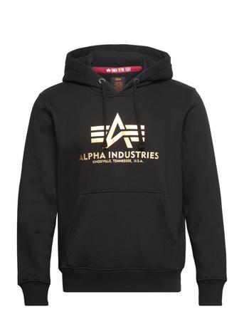 Basic Hoody Foil Print Huppari Musta Alpha Industries