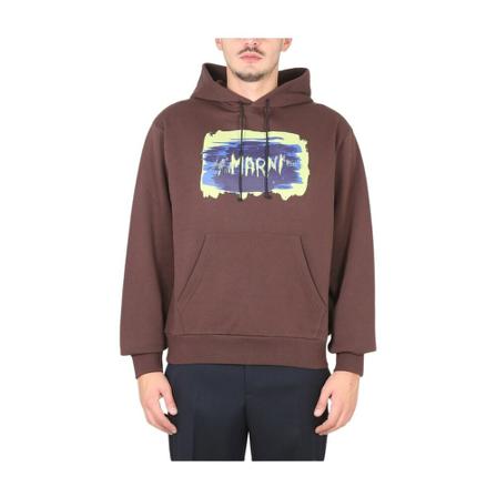 Marni, Hoodies Bruin, Heren, Maat:L