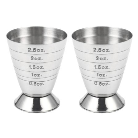 2 kpl Mitta-astiat Uns Jig Bar Cocktail Juomasekoitin Viini Mitta-astia Mojito Mittari Mittari