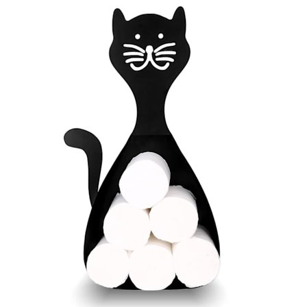 Kissapaperiteline, hauskat eläinten säilytystelineet kylpyhuoneisiin keittiöihin, vapaasti seisovat metalliset wc-paperikoritelineet, 