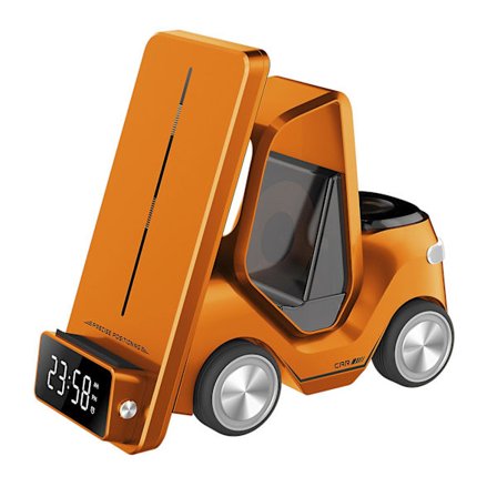 5-in-1 langaton latausasema johdoton laturiteline herätyskellolla ja valolla puhelimelle, kellolle, kuulokkeille_qcx