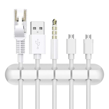 Desktop Silikon Kabelhantering För Office Home Desktop USB Laddningskabel