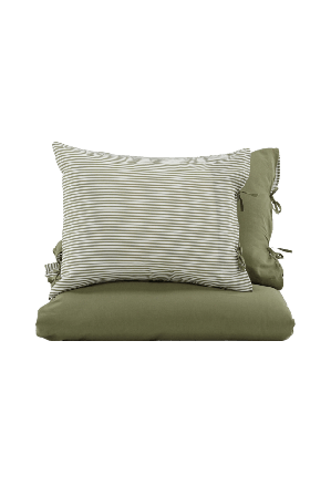 Venture Home Jenna Bäddset - Dubbel Påslakan & Grön 240x220 cm