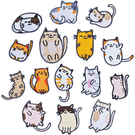 15 kpl Eläin-Kirjonta-Laastareita, Ihania Silityslaastareita, Ommeltavia Laastareita