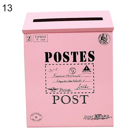 Retro väggmonterad brevlåda hink tidningslåda post trädgårdsinredning Jikaix