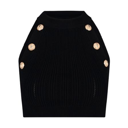Balmain Sleeveless Tops Sort, Dame
