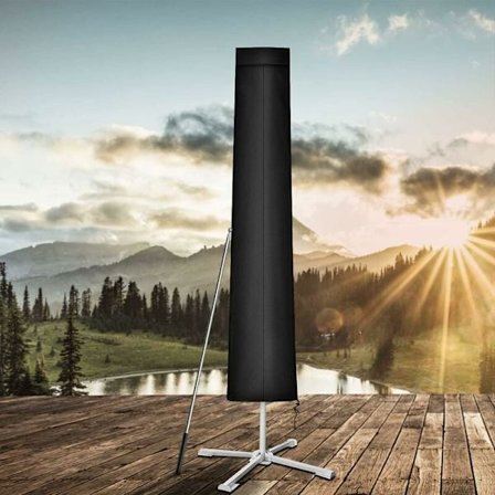 Parasoltrekk med luftventiler, vanntett, vindtett, anti-UV, kraftig 420D Oxford-stoff parasolltrekk med teleskopstang (190x30/40/50cm)