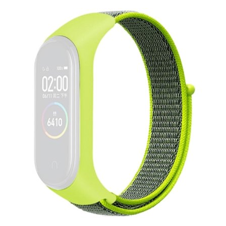 Xiaomi Mi Band 7 / 6 / 5 klockarmband i nylon - Ljusgul