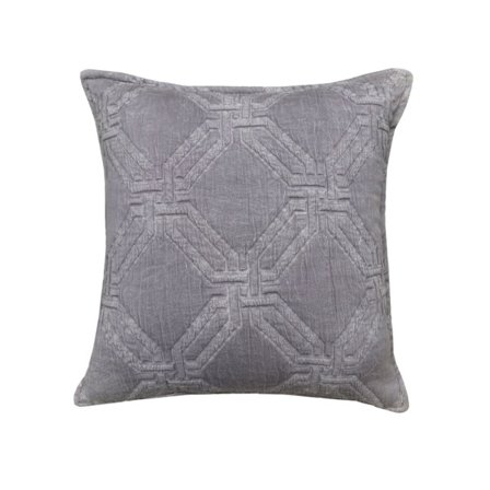 Dekorativ pude 50x50 cm, antracitgrå stof