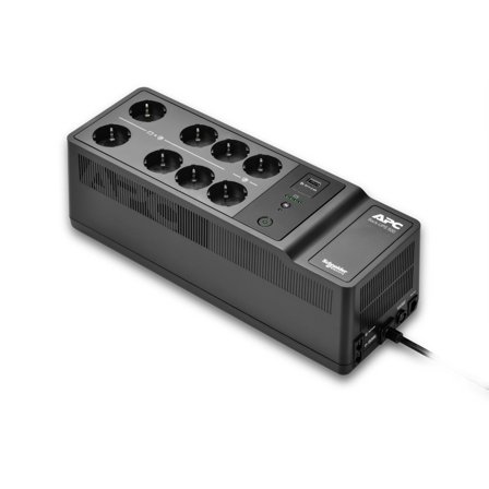 APC Back-UPS, 500VA/300W Floor/Wall Mount, 230V, 8x CEE 7/3 Schuko outlets, USB Type A Port, User Replac