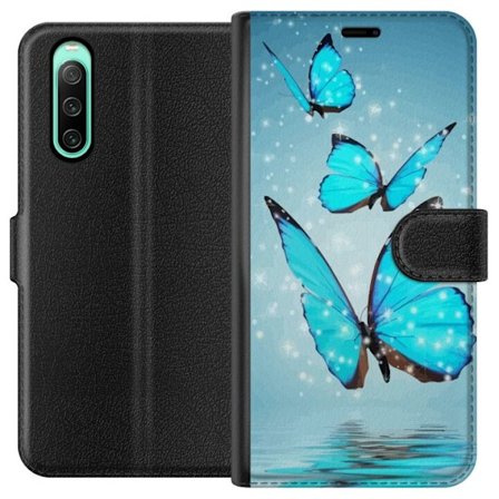 Kompatibelt Lommeboketui til Sony Sony Xperia 10 IV Glimrende Sommerfugler