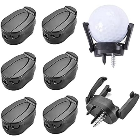 6 stk. Golfballplukker, Sammenleggbar Golfballplukkeklo med Sugekopp for Puttergrep