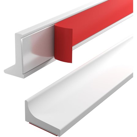 Självhäftande Duschtröskel Vattenbarriär 100cm – Flexibel Silikon Vattentät Spillskydd för Dusch, Badkar, Diskho och Bänkskiva