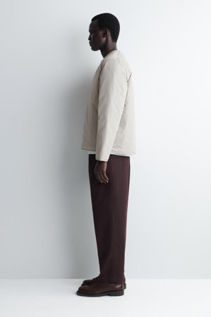 COS Men's Reversible Quilted Jacket in Grigio