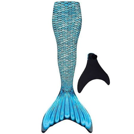 Kids Wear-resistant Mermaid Tail For Swimming, Monofin Included