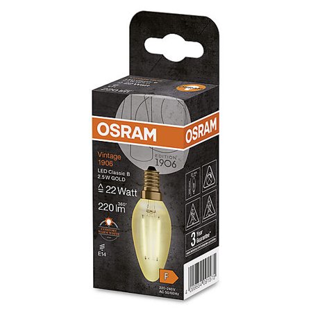 OSRAM Led Classic B 22 Gold 2,5w 2400K E14