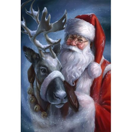 (30x40cm) Jule Diamant Maleri Kits - Diamant Kunst Kits til Voksne Begyndere Børn Julemanden Dia