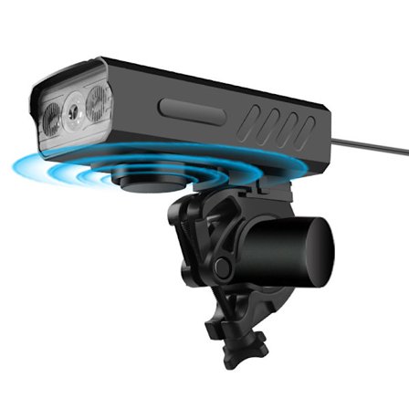 3t6 solcelled genopladeligt cykelforlygte med horn og stærkt lys