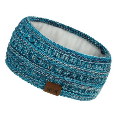 Naisten korvanlämmitin hiuspanta, neulottu hiusnauha, pääkääre BLUE MIX - Perfet