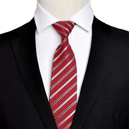 Färdigknuten slips med mönster Vuxen 48 x 8 cm - Flera varianter