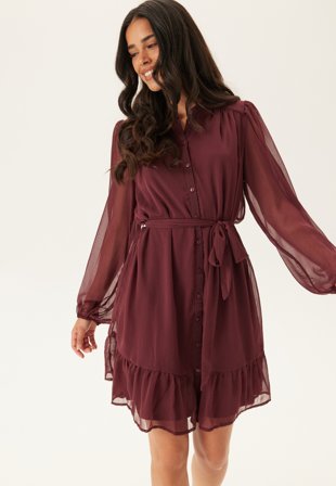 VILA Vifalia L/S Dress Fig Klær