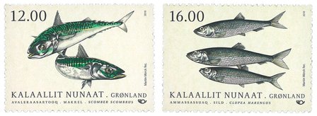 Grønland - Nordens fisk - Postfrisk frimærke