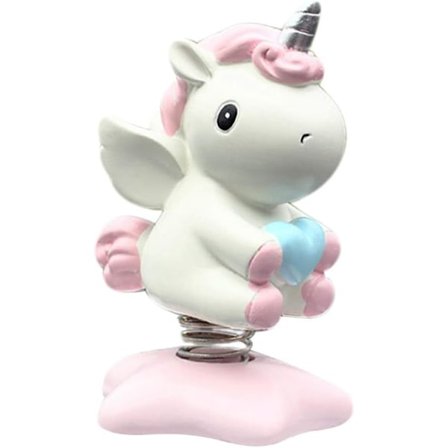 Unicorn Nod Ornament, Bilinstrumentbræt Ornament (Pink)