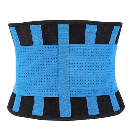Andningsbart Värmande Midjeband Mjukt Justerbart Magomslag Midja Ryggstöd Bälte Blå