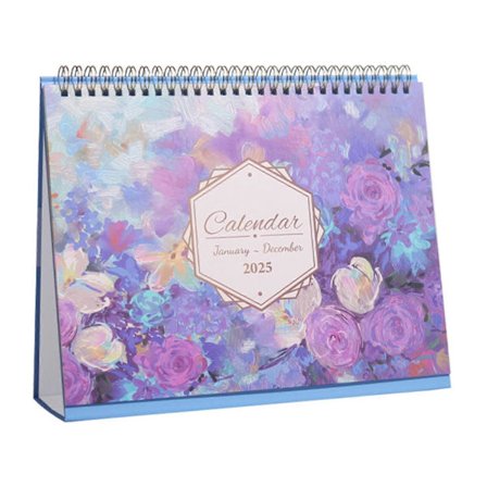 2025 Skrivbords kalender 12 månader Stående Flip Kalender Desktop Stående Kalender Daglig Livsplanerare Organizer för Kontor Kök Klassrum {Db)