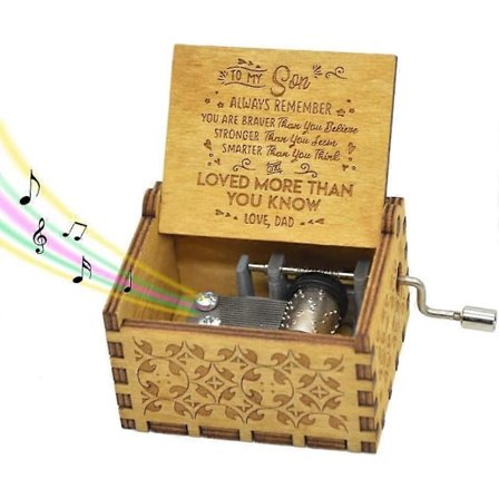 You are My Sunshine -soittorasia pojalle, You Are My Sunshine -puinen käsikäyttöinen soittorasia isältä pojalle