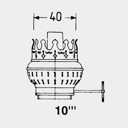 Burner for oil lamp DHR, 10"