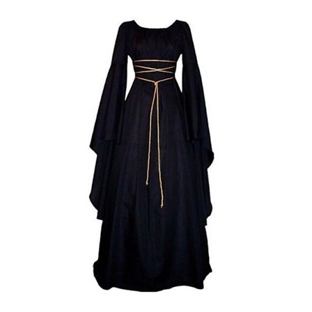 Women Halloween Renaissance Medieval Maxi Dress Gothic Cosplay Costume