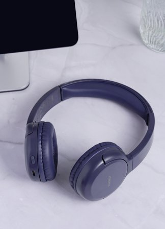 STREETZ BT210 Bluetooth headphones, mic, foldable, blue