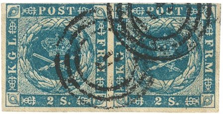 Danmark - AFA 3 stemplet par