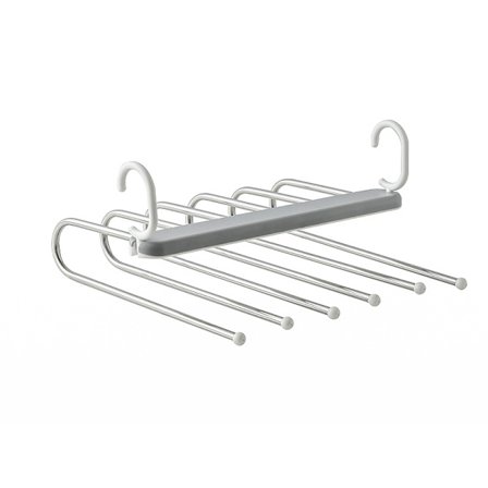 Laajennettava ruostumattomasta teräksestä valmistettu housuteline, taitettava moniteline, vaatekaapin ripustinpidike, voidaan laajentaa housuille, 