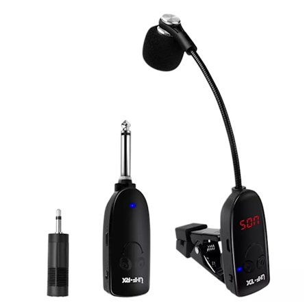 Professionellt trådlöst saxofonmikrofon-system för trumpet, saxofon och andra instrument