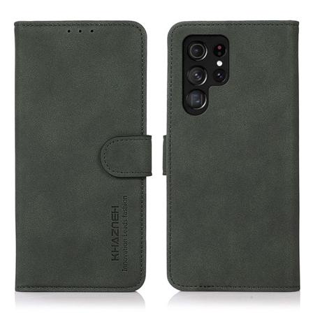 SKALO Samsung S24 Ultra KHAZNEH Pungetui i PU-læder - Grøn Green