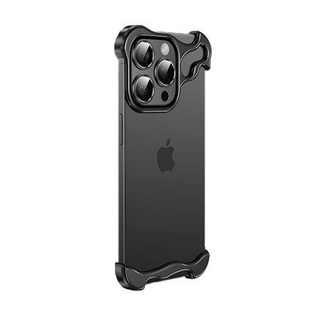 Mobilskal kompatibelt med iPhone 16ProMax med unika hörnskydd i titanlegering för stöttålighet och utan ram iPhone 16 Pr