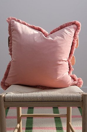 Jotex - Kissenbezug Aus Samt 50x50 Cm Puderrosa - SAMANTHA - Kaufe Dekokissen und Kissenbezüge bei Jotex
