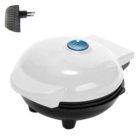 Mini våffeljärn, Litet våffeljärn, Non-Stick våffeljärn, Vit KLB