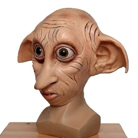 Cosplay Dobby Elfin Latex Mask Animal Style Christmas Carnival Dräkt Huvudbonader
