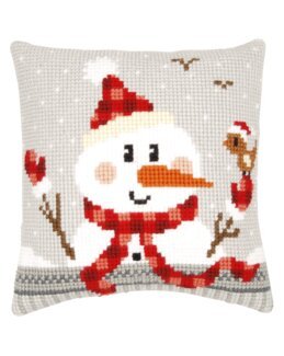 Broderikit Kudde Snögubben - Vervaco