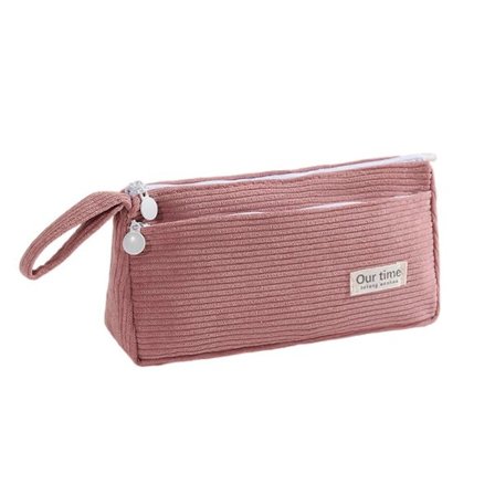 Stor penalhus med dobbeltlomme til studerende drenge piger skole pink[D]