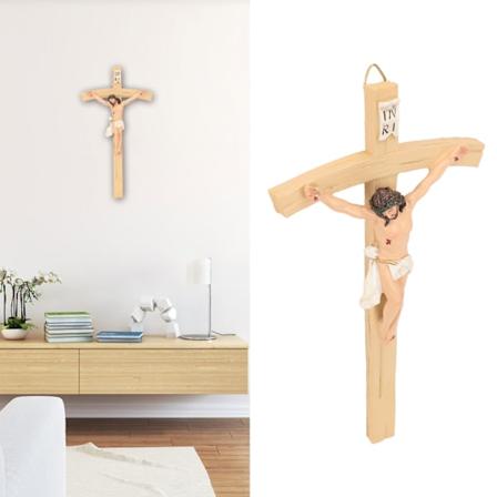 Jesus Kristus Krusifiks Håndlaget Utsøkte Detaljer Krusifiks Veggkors for Hjemmedekorasjon Gavekolleksjon